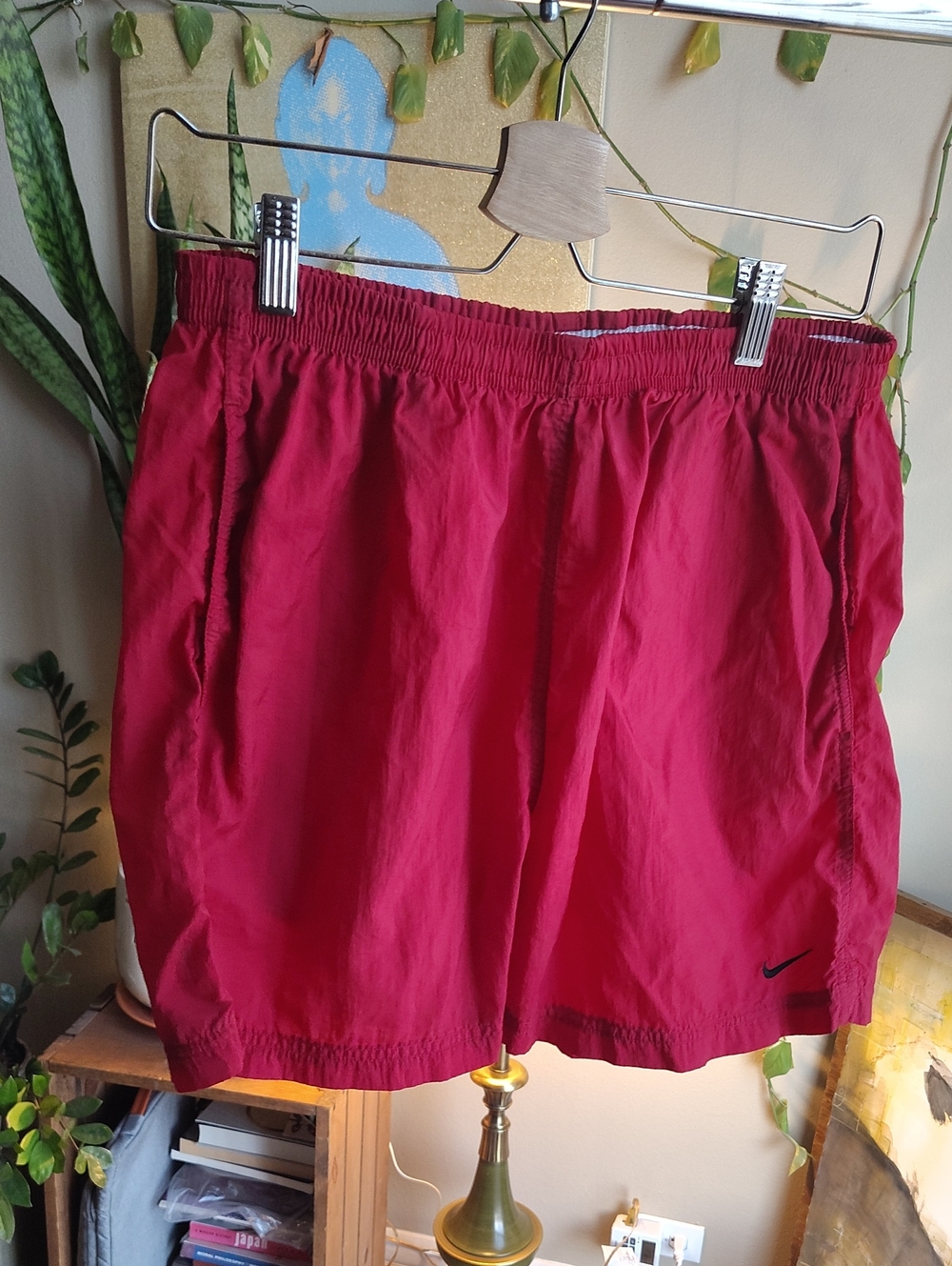 Vintage Nike Men's Red Athletic Shorts